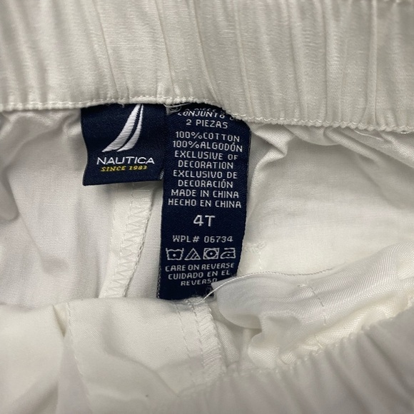 Náutica Boy White Shorts Size 4T elastic waist with pockets - Picture 3 of 3